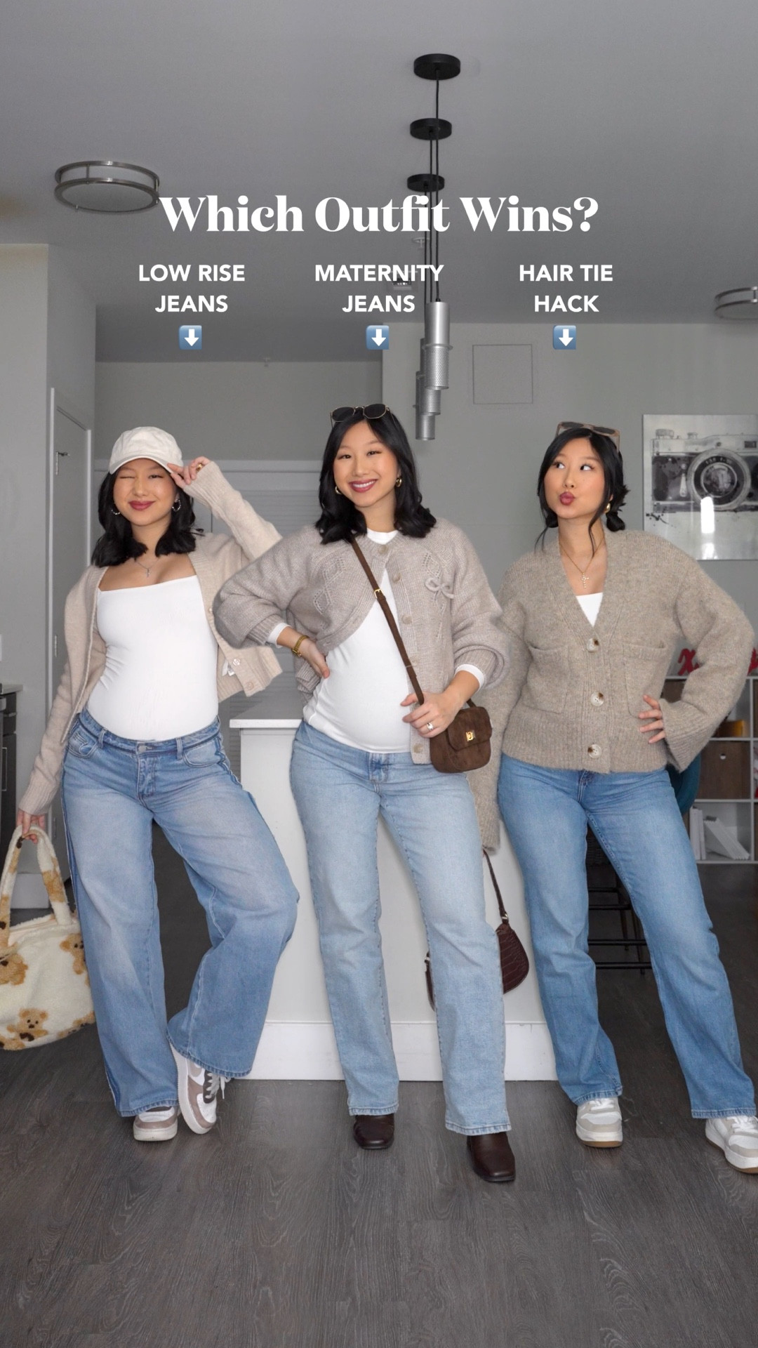 Low Rise Jeans: size M
Maternity Jeans: size 25
Brown Boots: true to size
Right Cardigan: size 2
Linking similar products

How to style, outfit idea, this or that, maternity jeans, pregnant fashion, fashion hack, bump style 

#LTKootd #LTKBump #LTKmomlife