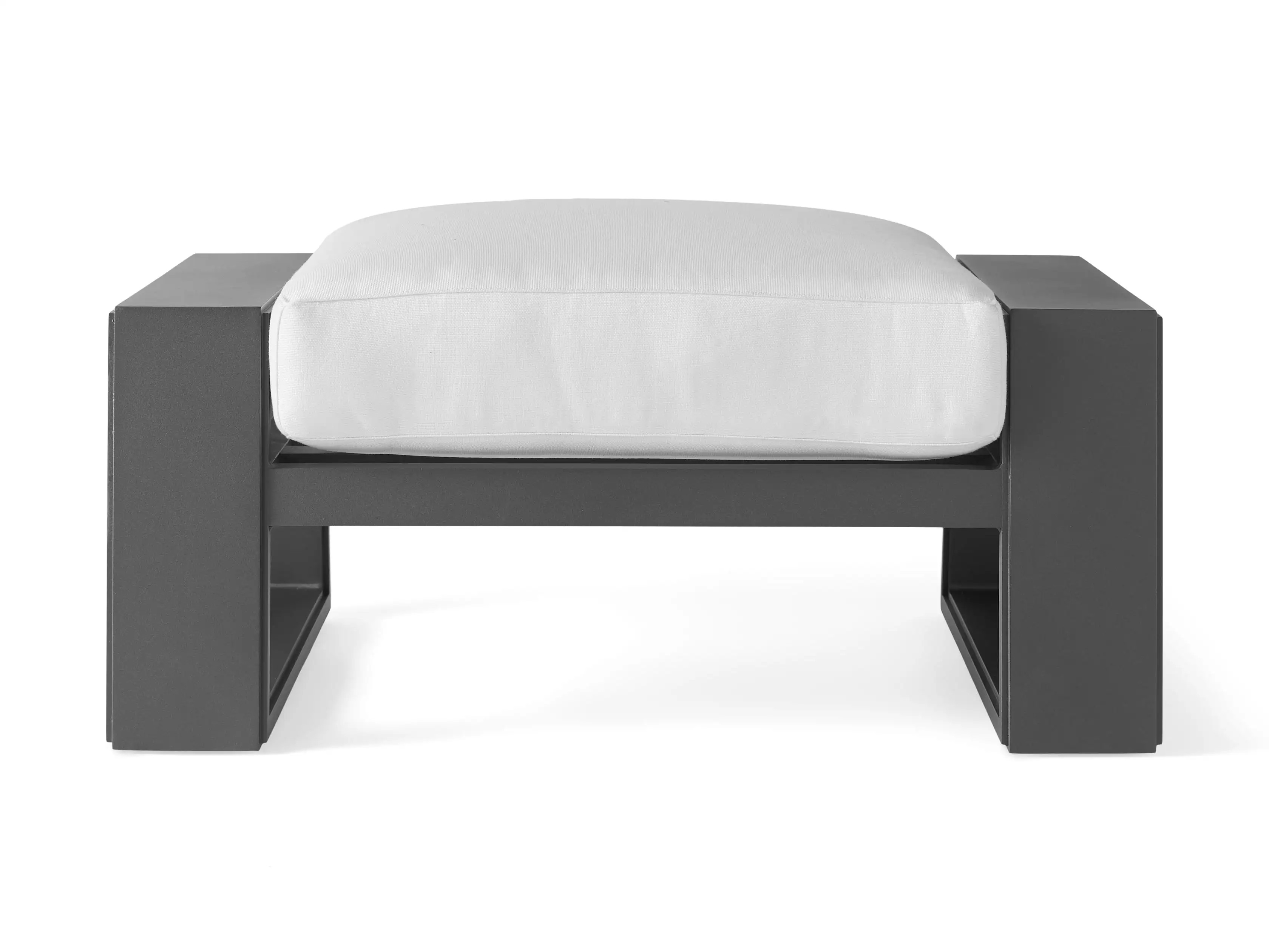 Canyon Outdoor Aluminum Ottoman | Arhaus