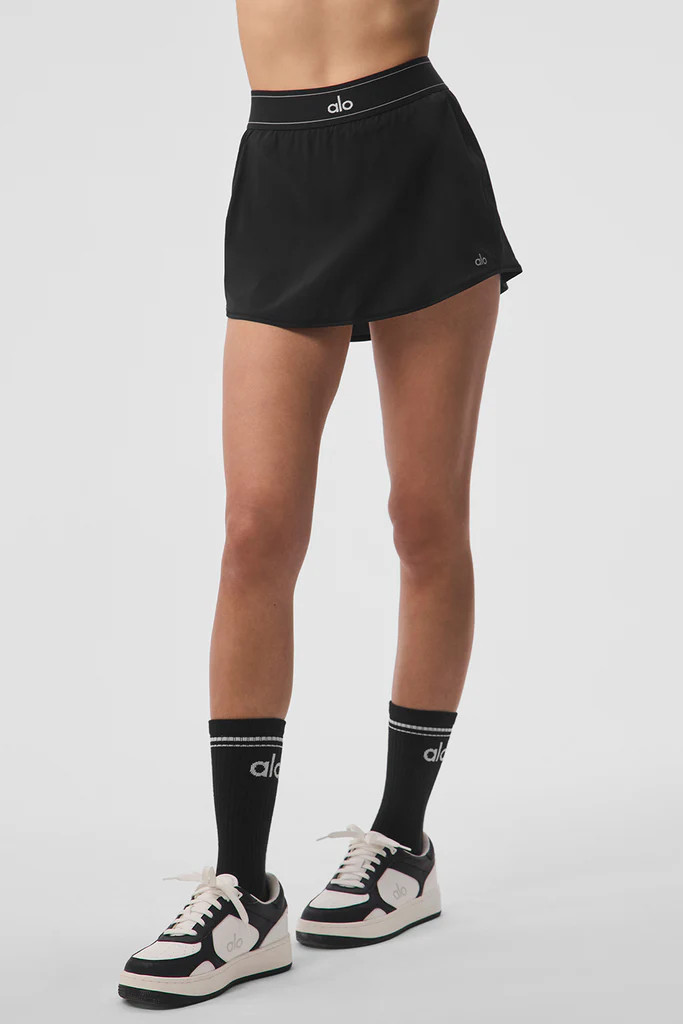 Match Point Tennis Skirt - Black | Alo Yoga (US)