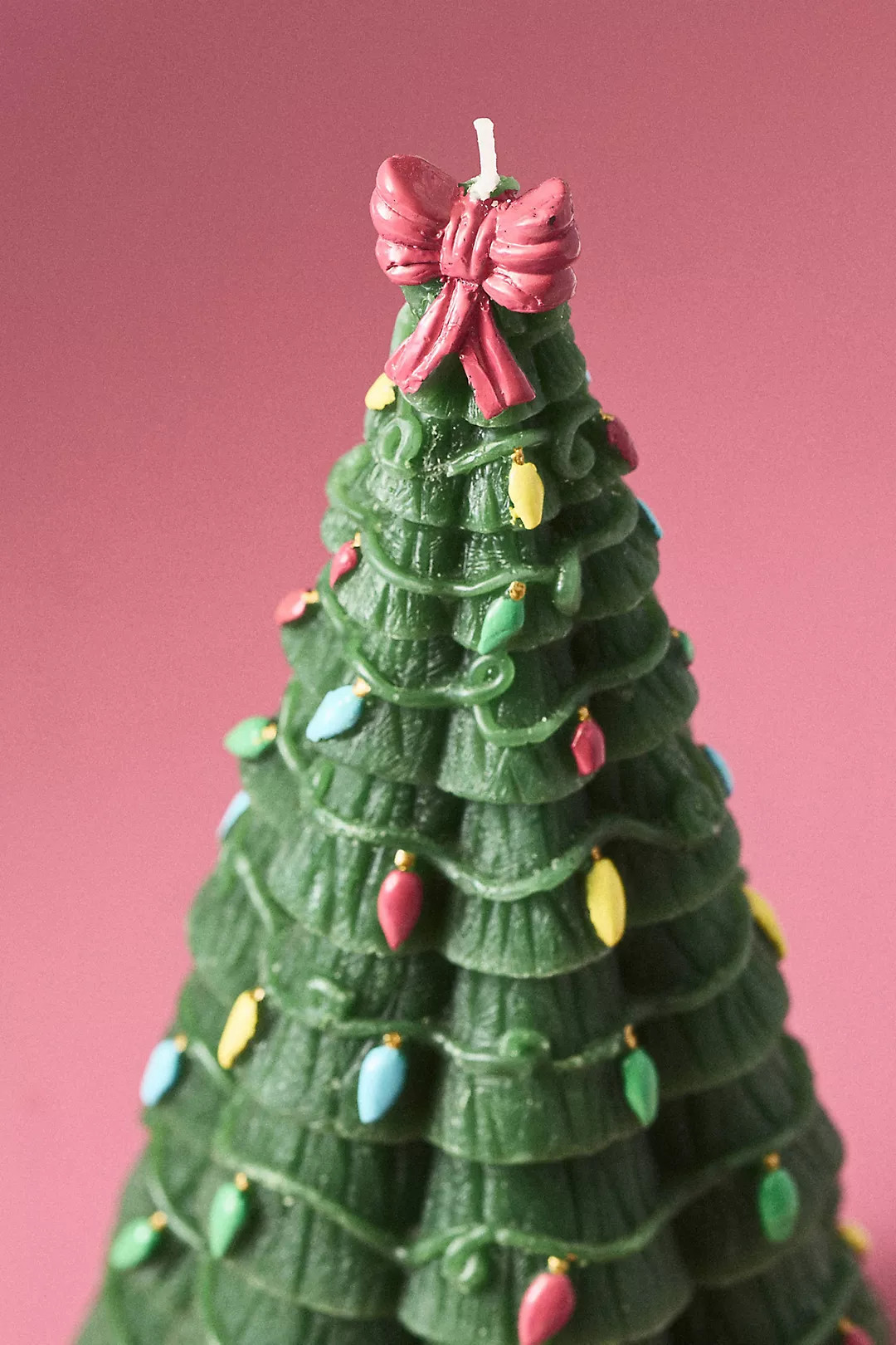 Festive Tree Decorative Shaped Wax Candle | Anthropologie (US)