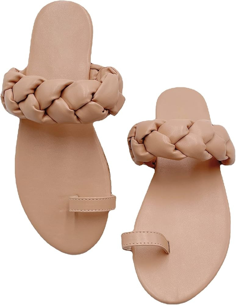 2021 new summer solid color slippers increase woven shoes women sandals.It comes in khaki, orange... | Amazon (US)