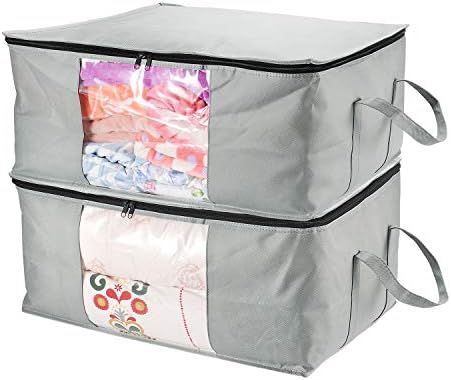CCidea 2 Pack Clothes Storage Bag Organizer with Reinforced Handle, Great for Comforters, Blanket... | Amazon (US)