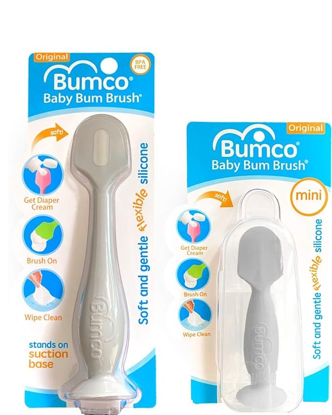 Bumco Baby Essentials for Newborn - Baby Bum Brush Original Diaper Rash Cream Applicator, Soft Fl... | Amazon (US)