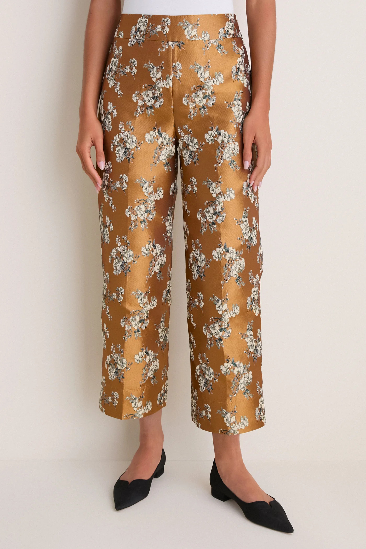 Gilded Blossom Jacquard Julia Pants | Tuckernuck (US)