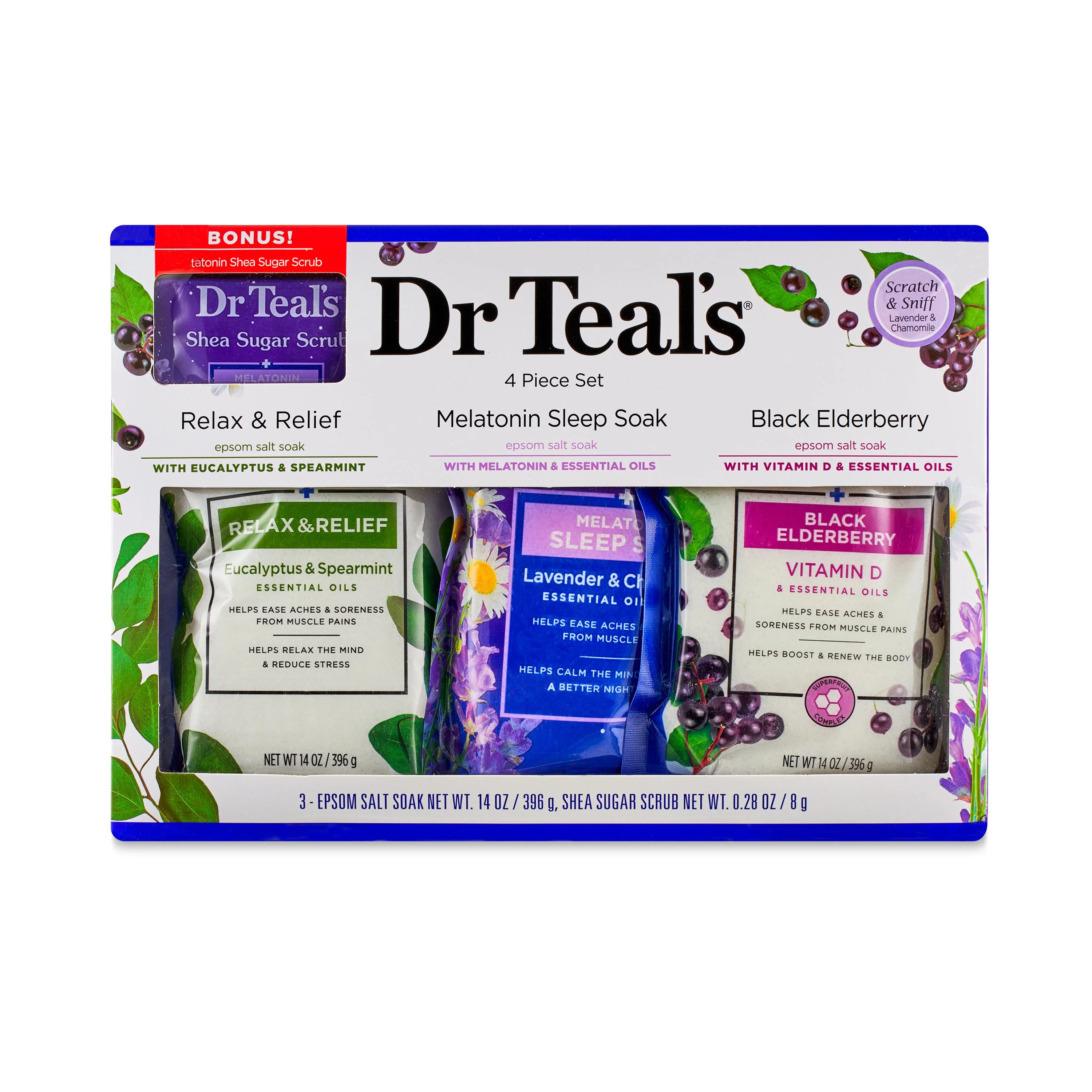 Dr Teal's Salt Soak 4-Piece Set - Walmart.com | Walmart (US)