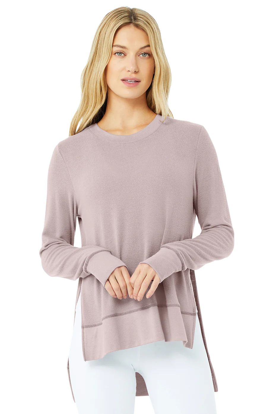 Glimpse Long Sleeve Sweatshirt in Lavender Dusk, Size: Small | Alo YogaÂ® | Alo Yoga