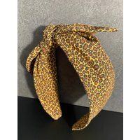 Leopard Print Headband, Animal Knotband, Cheetah Wild Retro Style Safari Headban | Etsy (US)