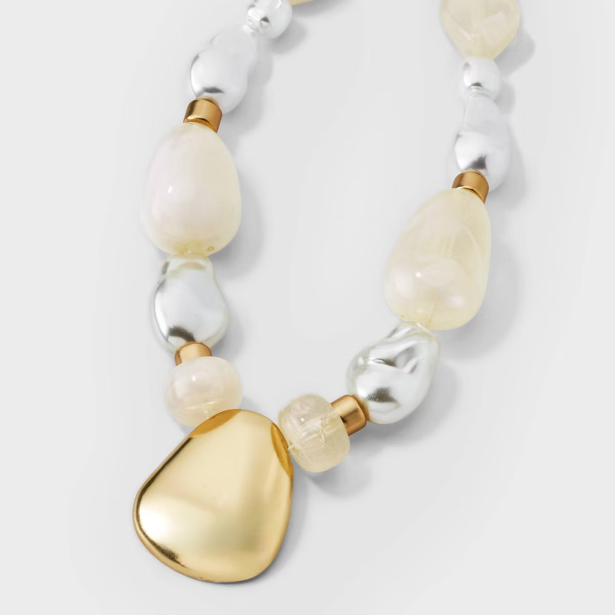 Beaded Pendant Necklace - A New Day™ Gold | Target