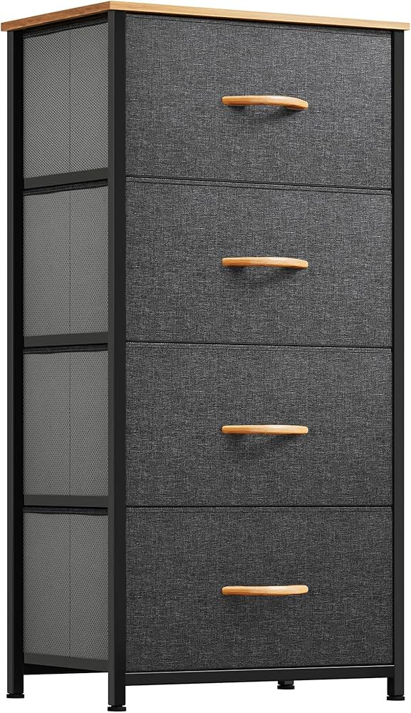 YITAHOME Dresser with 4 Drawers - Fabric Storage Tower, Organizer Unit for Bedroom, Living Room, ... | Amazon (US)