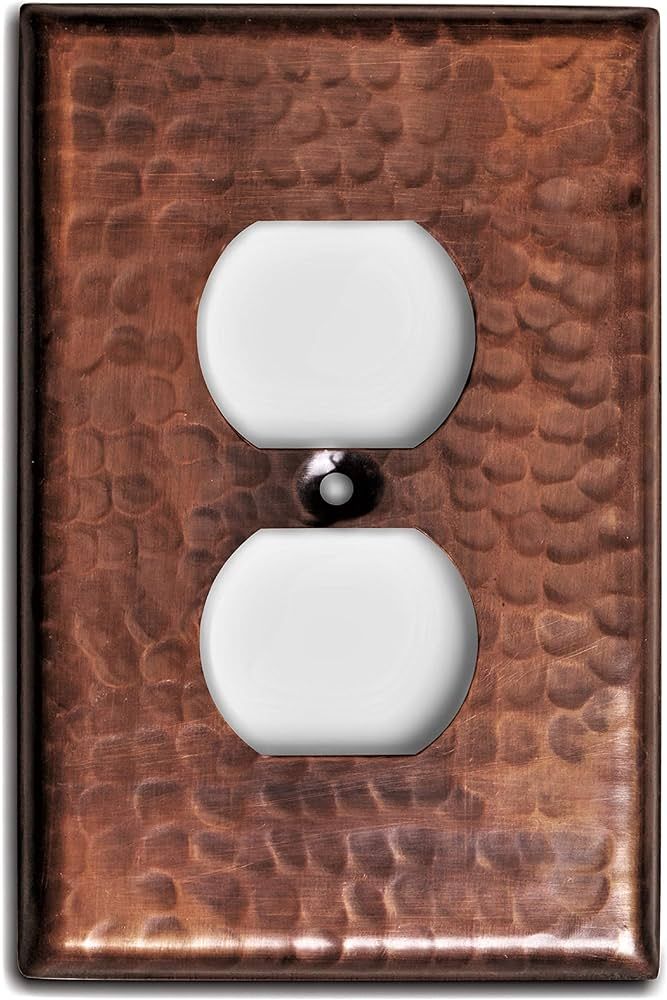 Monarch Abode 17018 Single Switch Hand Hammered Duplex Decorative Wall Plate Switch Plate Outlet ... | Amazon (US)