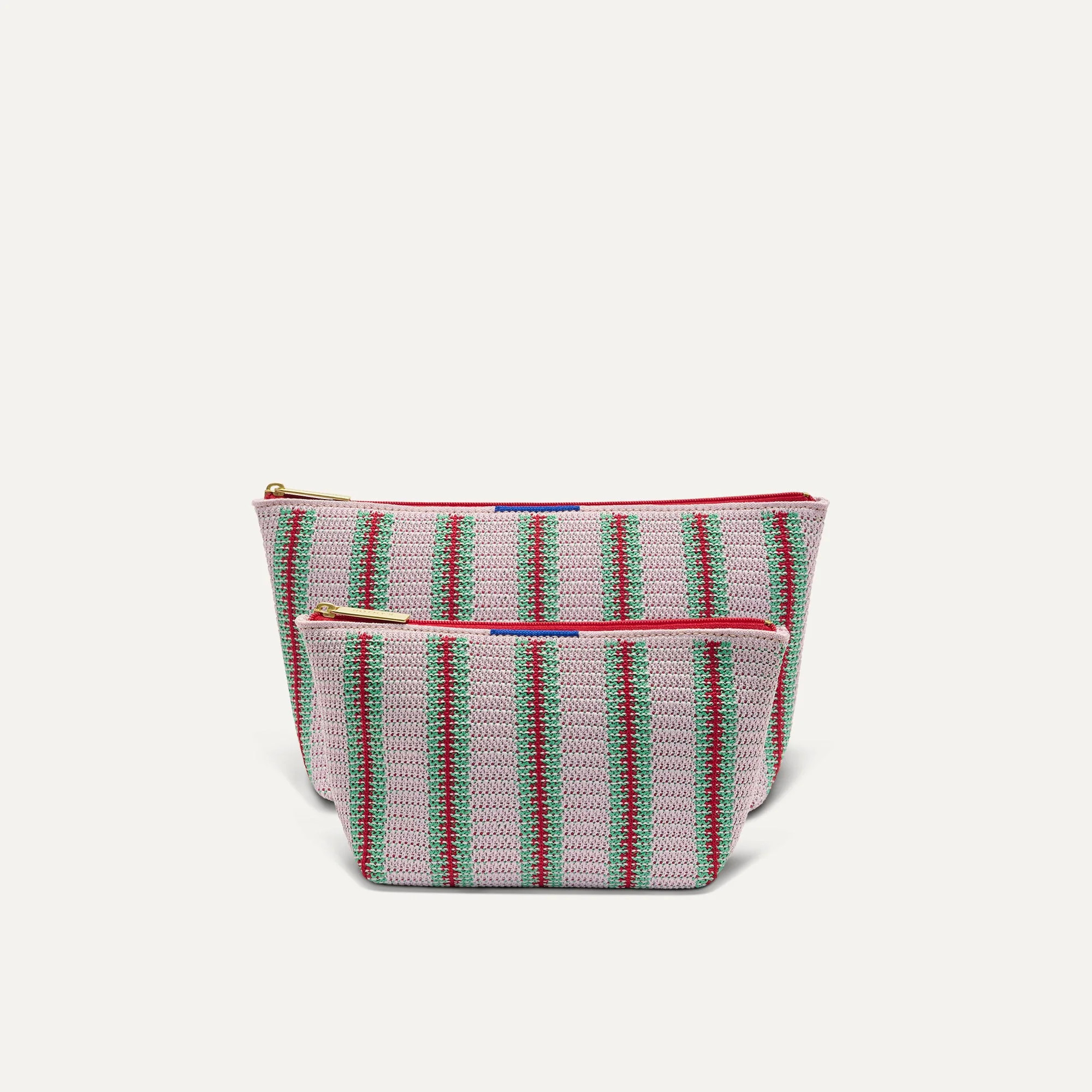 The Travel Pouch Set in Watermelon Market Stripe | Rothy's | Rothy's