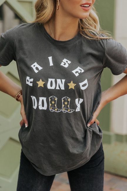 Raised On Dolly Western Graphic Print Tee - FINAL SALE | Magnolia Boutique