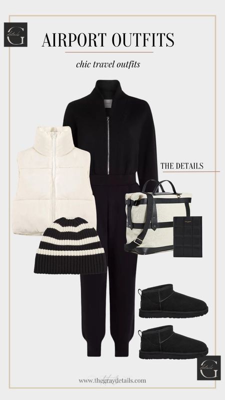 Travel outfit idea, , travel bag, travel tote, must have travel accessories, travel gifts, apres ski outfit, airport outfit, ugg outfit, jumpsuit, winter casual outfit idea 

#LTKtravel #LTKover40 #LTKstyletip