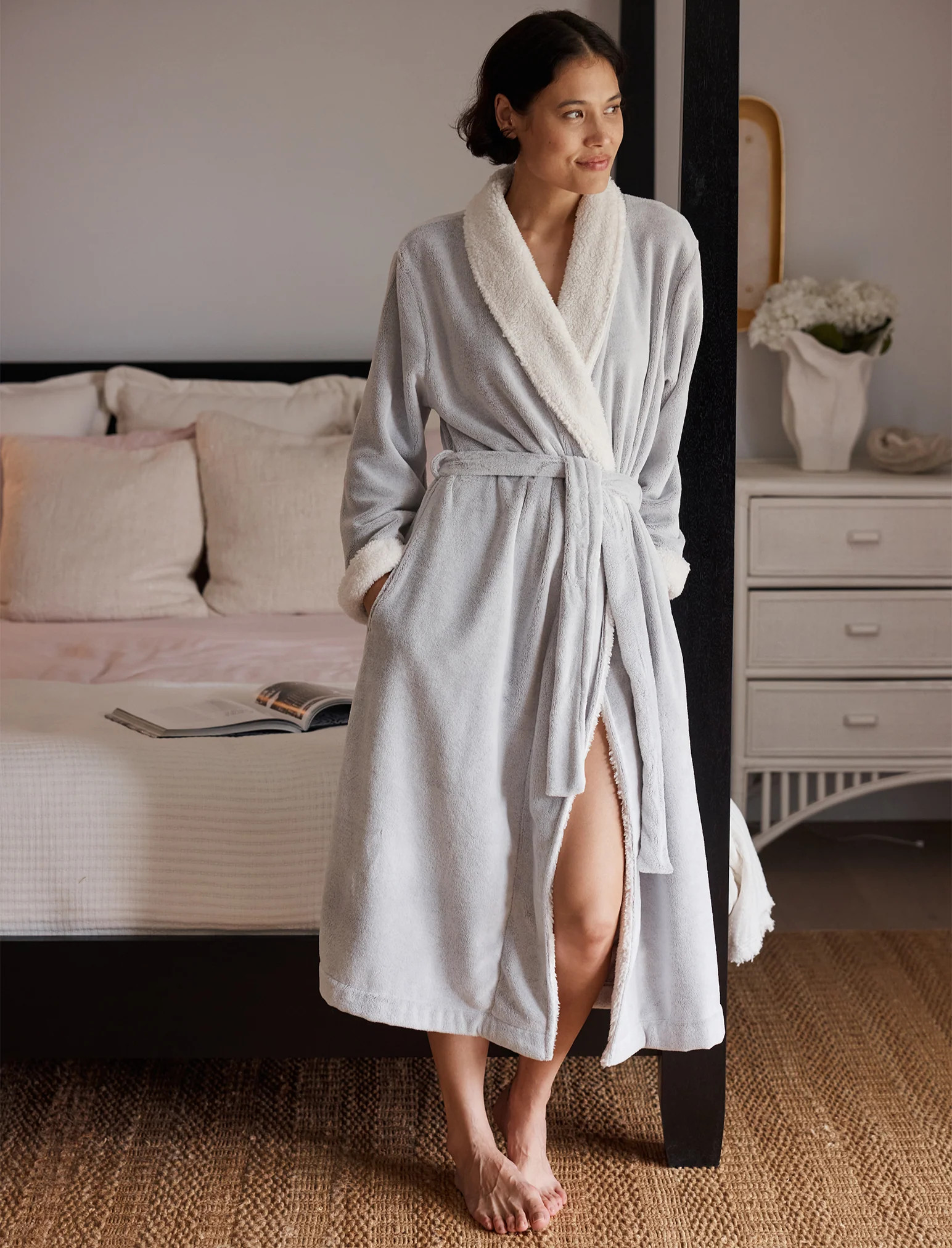 Plush Sherpa Robe & Sleep Mask | Papinelle Sleepwear AU