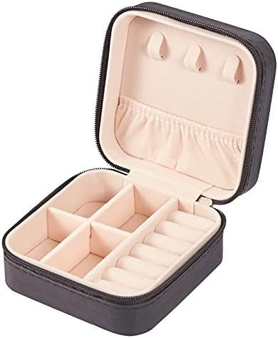 PU Leather Small Jewelry Box, Travel Portable Jewelry Case for Ring, Pendant, Earring, Necklace, Bra | Amazon (US)