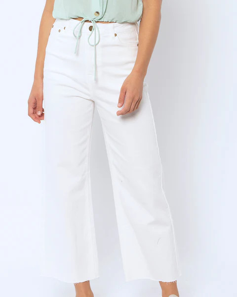 Kellyn Denim Woven Pant - Vintage White | ban.do