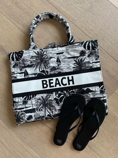 Beach day essentials! This Beach day tote is only $21 and comes in 6 prints and these black sandals are only $7 and they run true to size. 

Beach tote, vacation outfit, beach bag, Walmart finds, summer outfit, spring outfit 

#LTKtravel #LTKstyletip #LTKswim