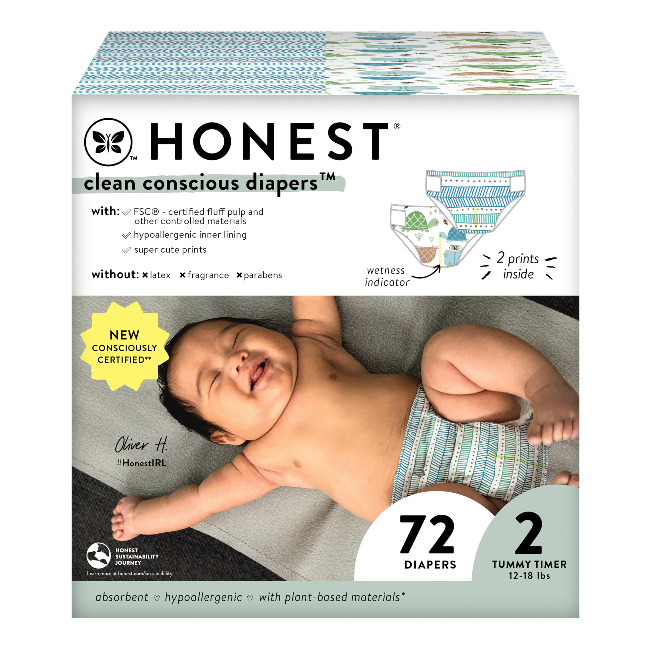 The Honest Company Clean Conscious Diapers for Sensitive Skin | Hypoallergenic, Fragrance Free | ... | Amazon (US)