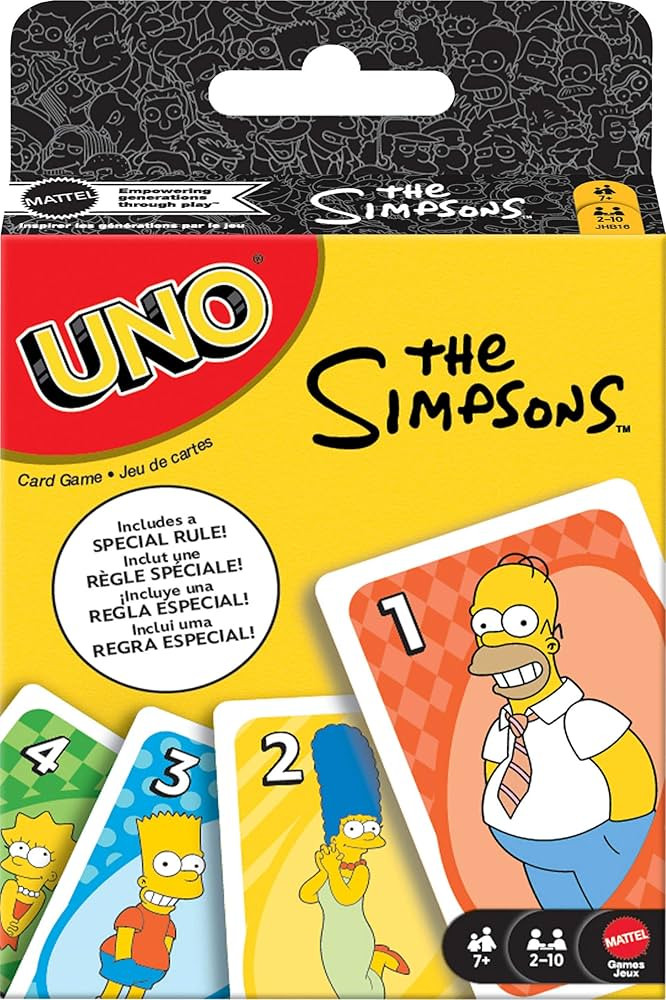 Mattel Games UNO The Simpsons Card Game for Kid, Adult & Family Nights, Parties, Travel & Camping... | Amazon (US)