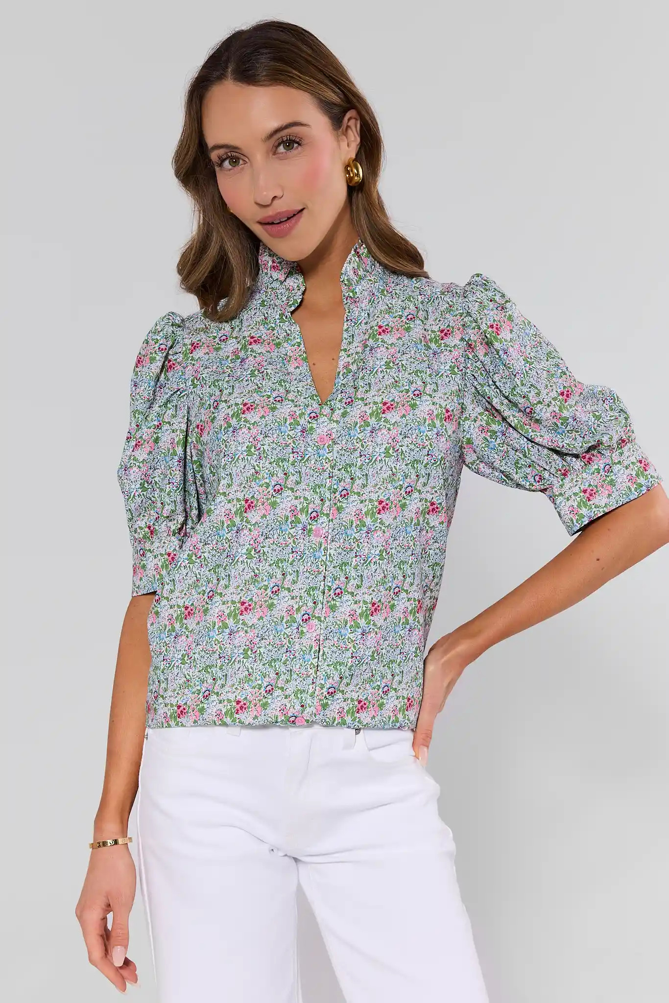 Gracie Multi Floral Print Top | Avara