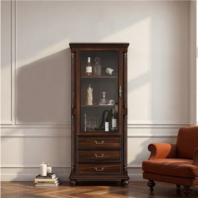 American style luxury fully enclosed bookcase | Wayfair North America