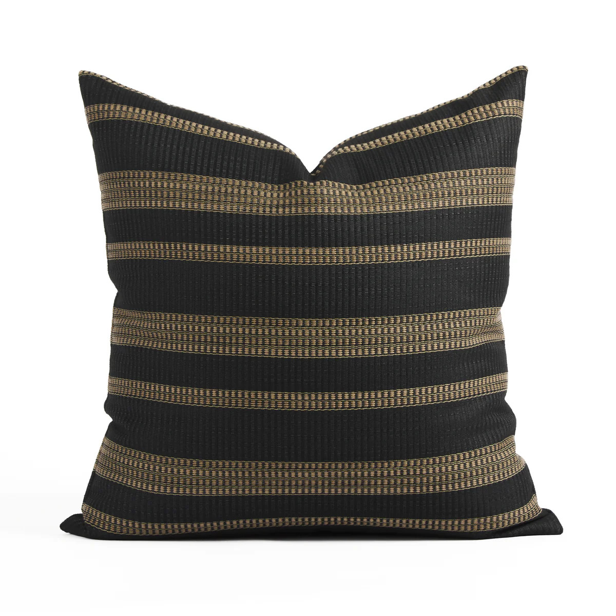 Odessa Stripe 20x20 Outdoor Pillow, Carbon | Tonic Living