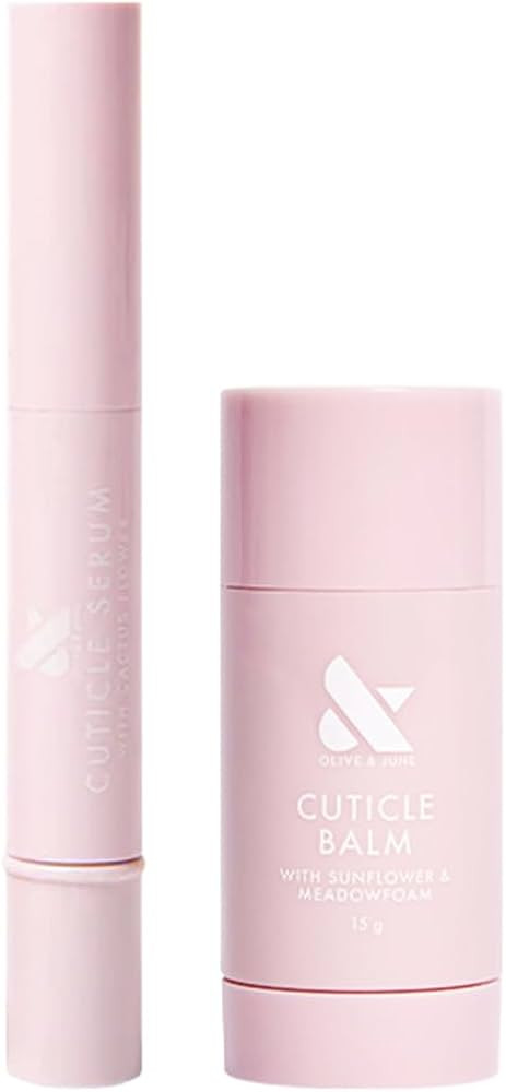 Olive & June Cuticle Hydration Set | Mini Cuticle Serum + Nourishing Balm | Hyaluronic Acid + Mea... | Amazon (US)