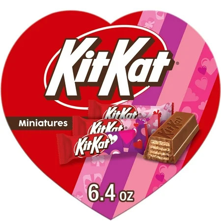 KIT KAT Miniatures Milk Chocolate Wafer, Valentine's Day Candy Gift Box, 6.4 oz | Walmart (US)