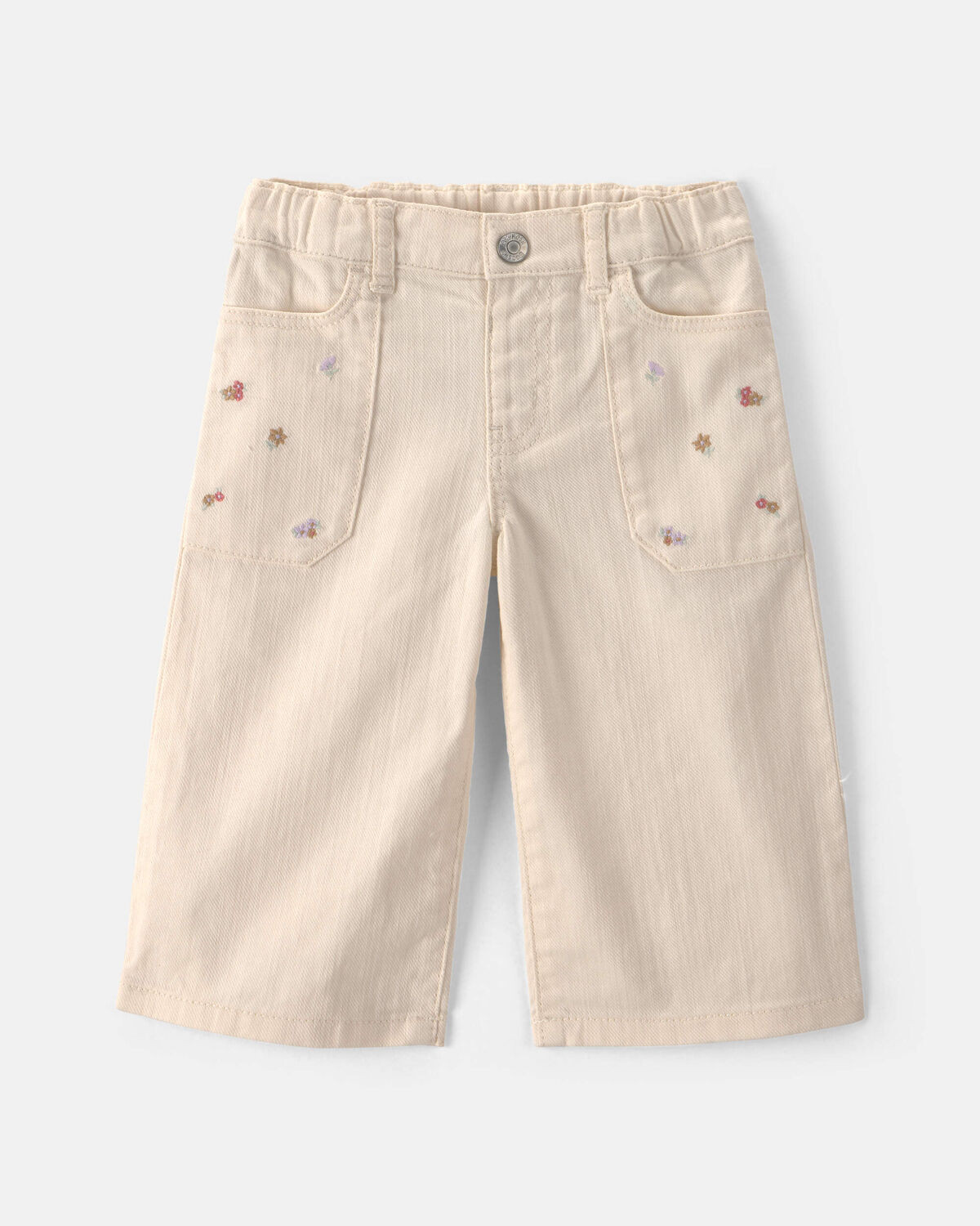 Baby Girl Floral Twill Pants - Cream | Carter's Inc