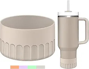 WUQID Creative Cylindrical Textured Silicone Boot for 30oz 40oz Stanley Water Bottles Tumbler Ant... | Amazon (US)