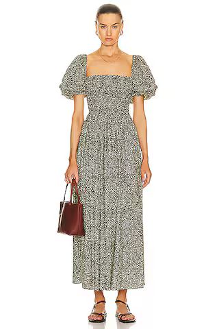 Shirred Bodice Peasant Dress | FWRD 
