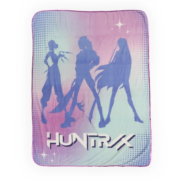 KPOP Demon Hunters Kids Throw, Rise As One, Soft Coral Fleece With Tricot Metallic Binding, Multi... | Walmart (US)