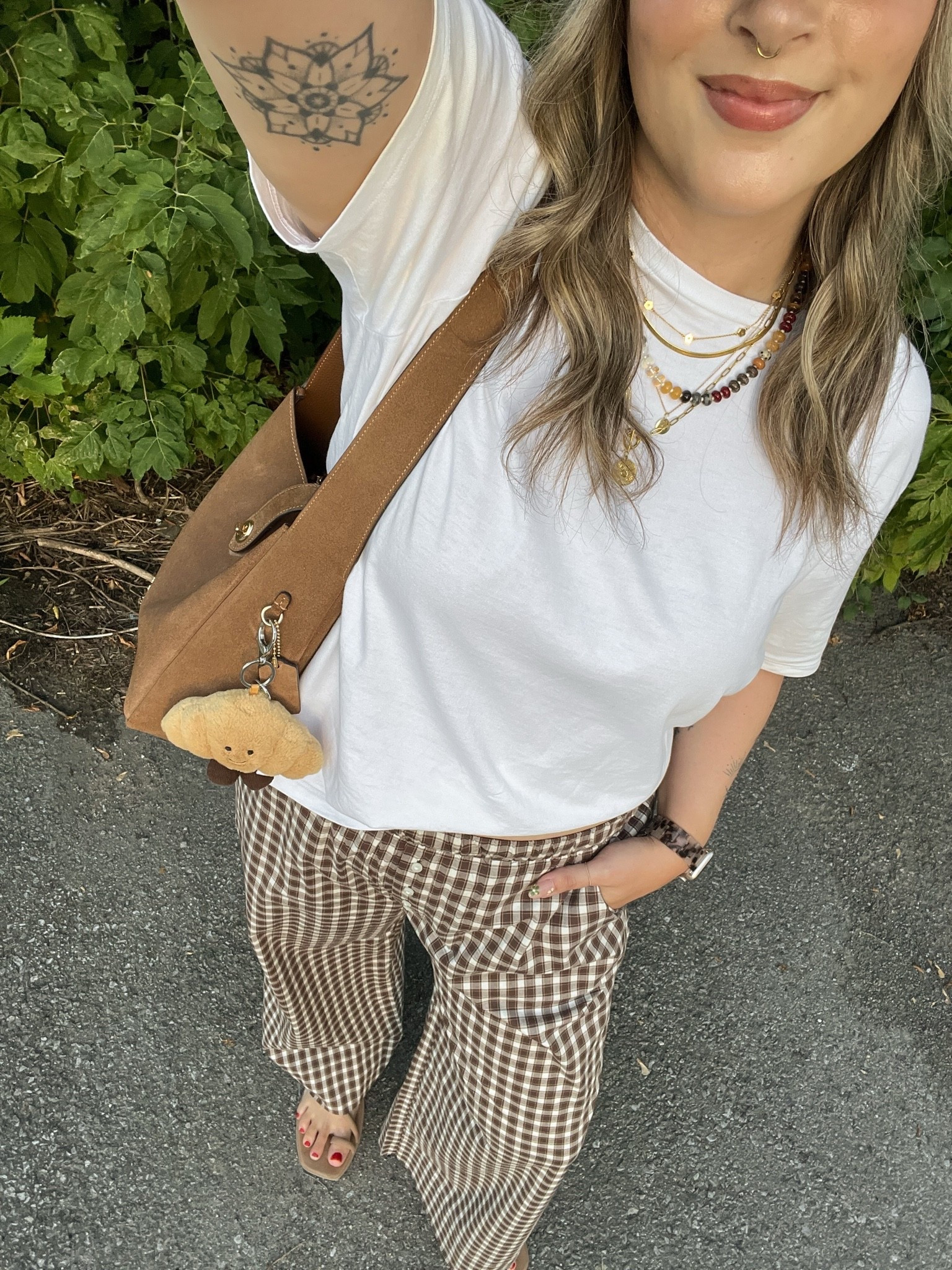 Simple early fall outfit from Abercrombie! Wearing M in the gingham pants. Linked this year’s version of my white tee. Crocs toe loop sandals are super comfy, I’m a 9.5-10 and wear a 10. Canadian crocs link under “similar products”

#LTKfall #LTKmidsize #LTKstyletip