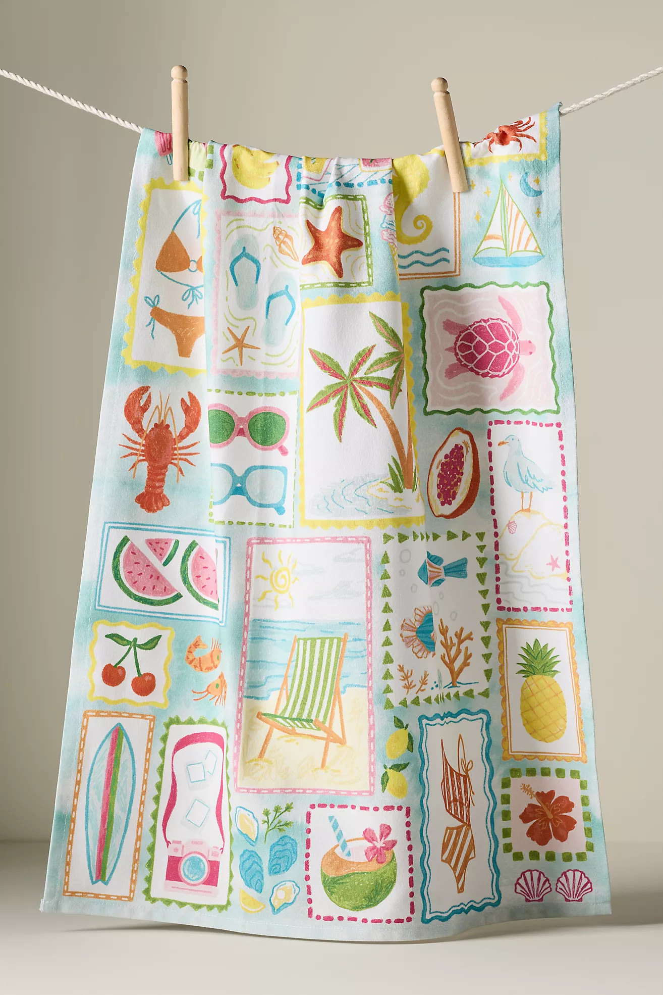 Summer Collage Dish Towel | Anthropologie (US)
