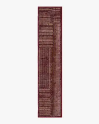 Linear Oasis Rust Red Rug | Ruggable