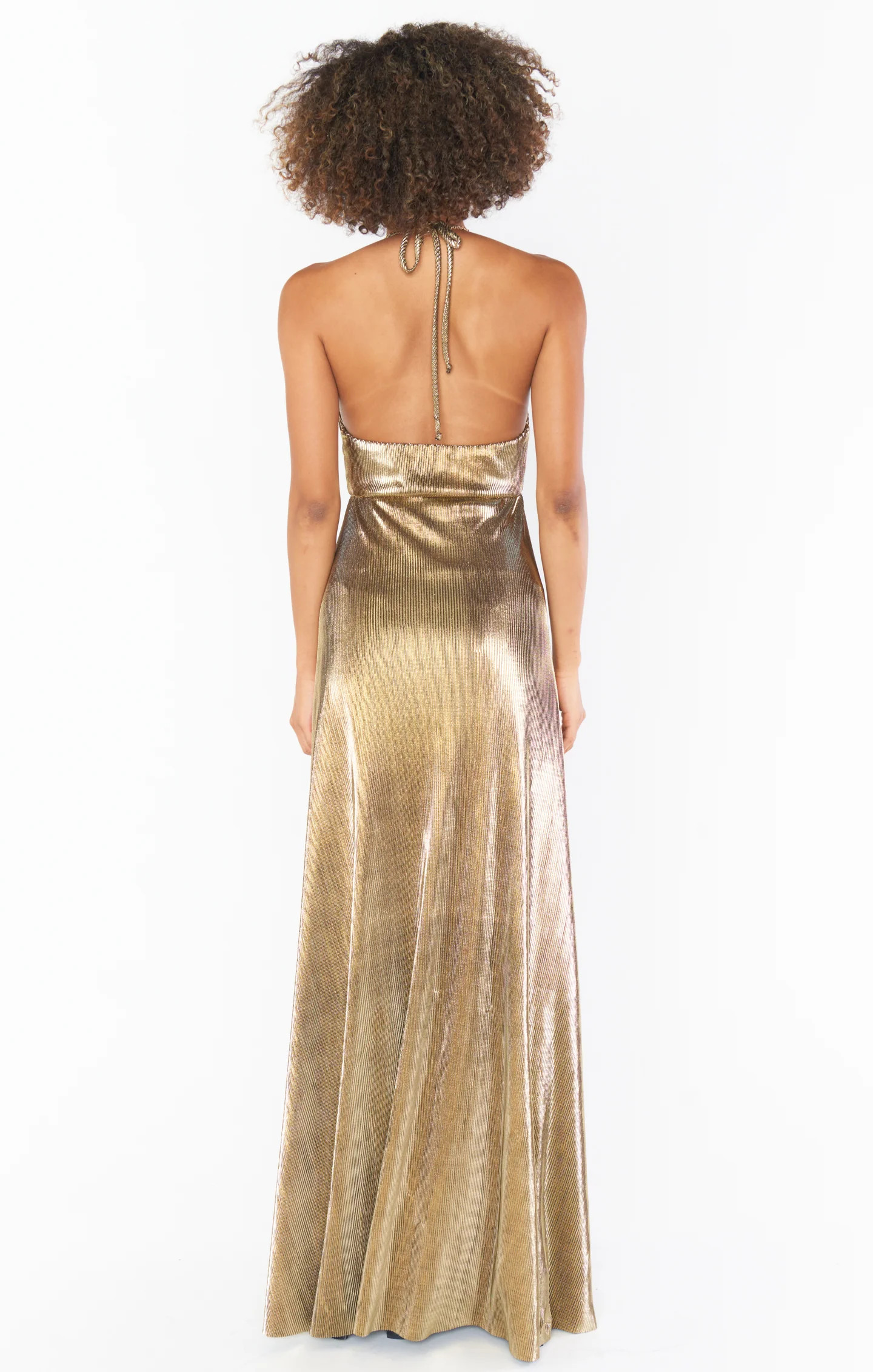 Paros Maxi Dress ~ Pleated Gold | Show Me Your Mumu
