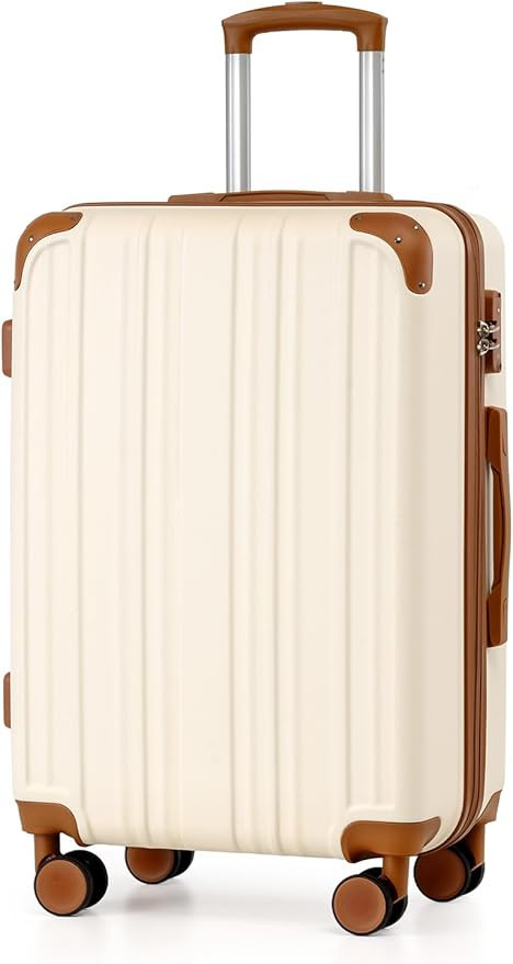 Coolife Luggage, Suitcase with Durable and Lightweight, Checked Luggage with ABS Hardshell, Dual ... | Amazon (US)