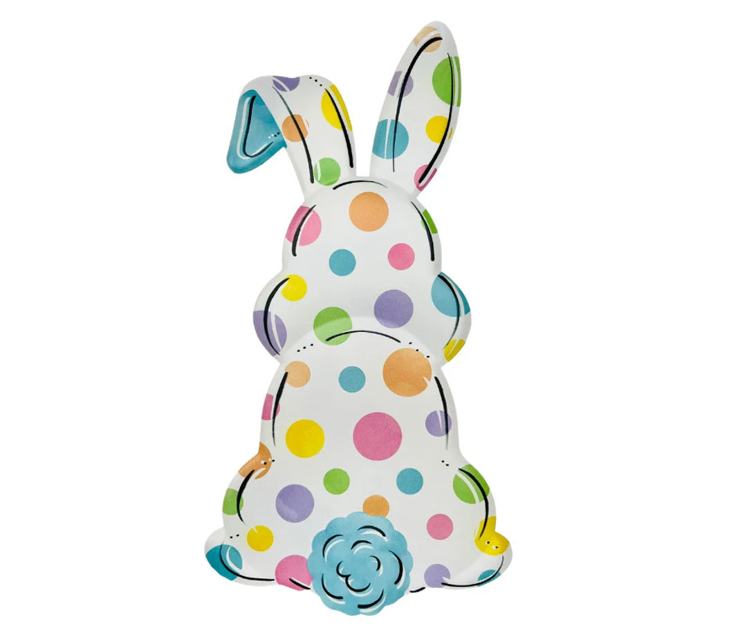 Md1123-15hx7.9l Metal Bunny Bottom Sign-multi Pastel,bunny Sign,easter Bunny Wreath Sign,pastel E... | Etsy (US)