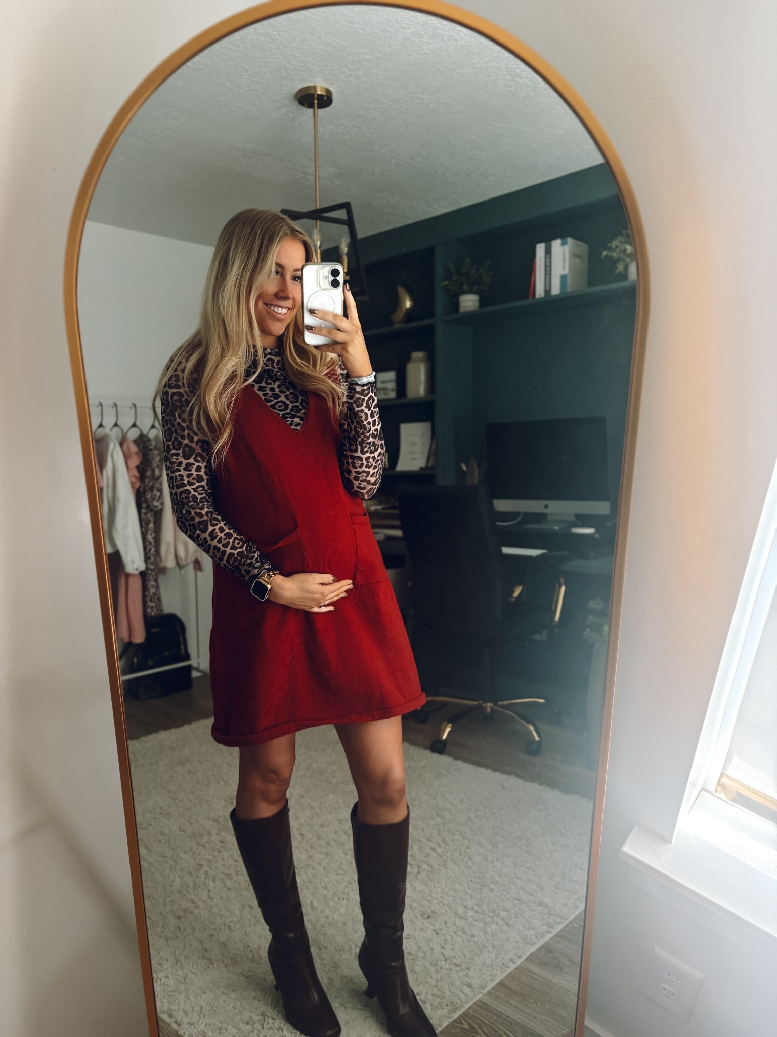 thanksgiving outfit idea that’s bump friendly! 

leopard top: wearing M
dress: sized up one to L
brown boots: size up half 

| fall outfit | pregnant | bump friendly outfit | thanksgiving outfit |

#LTKBump #LTKHoliday #LTKSeasonal