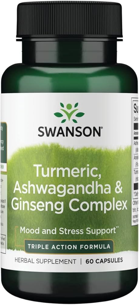 Swanson Full Spectrum Turmeric Ashwagandha & Ginseng Complex 60 Capsules | Amazon (US)