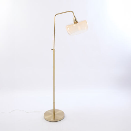 Gold Tone Metal Floor Lamp 155x48cm | TK Maxx