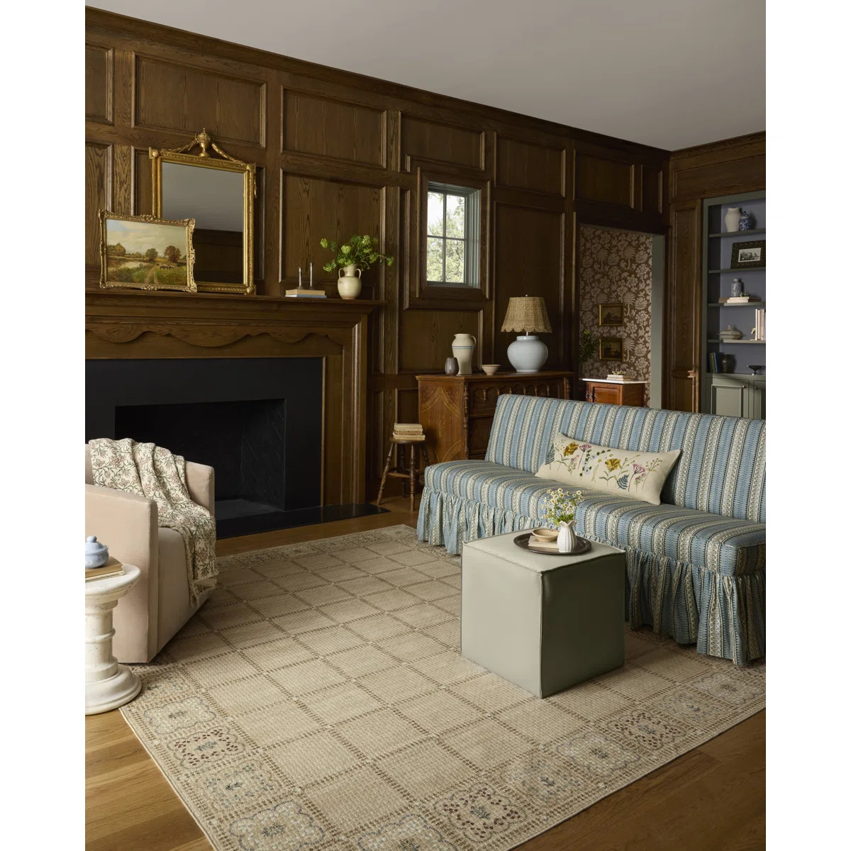 Rifle Paper Company x Loloi Orchard Natural / Multi Machine Washable Area Rug | Wayfair North America