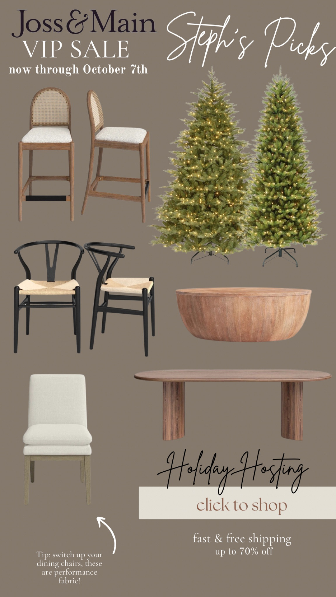 Pull up a chair (or stool) & set the table! The holidays are just around the corner and I’ve picked my favorite finds to host the whole family! #jossandmain #jossandmainpartner @jossandmain