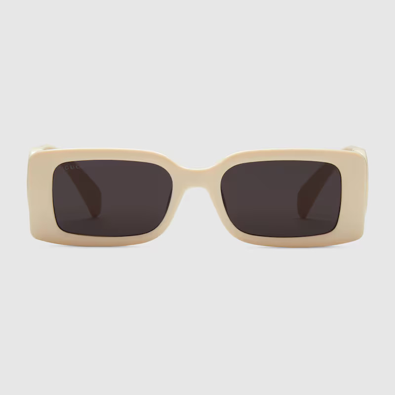 GUCCI Rectangular-frame Sunglasses, White | Gucci (US)