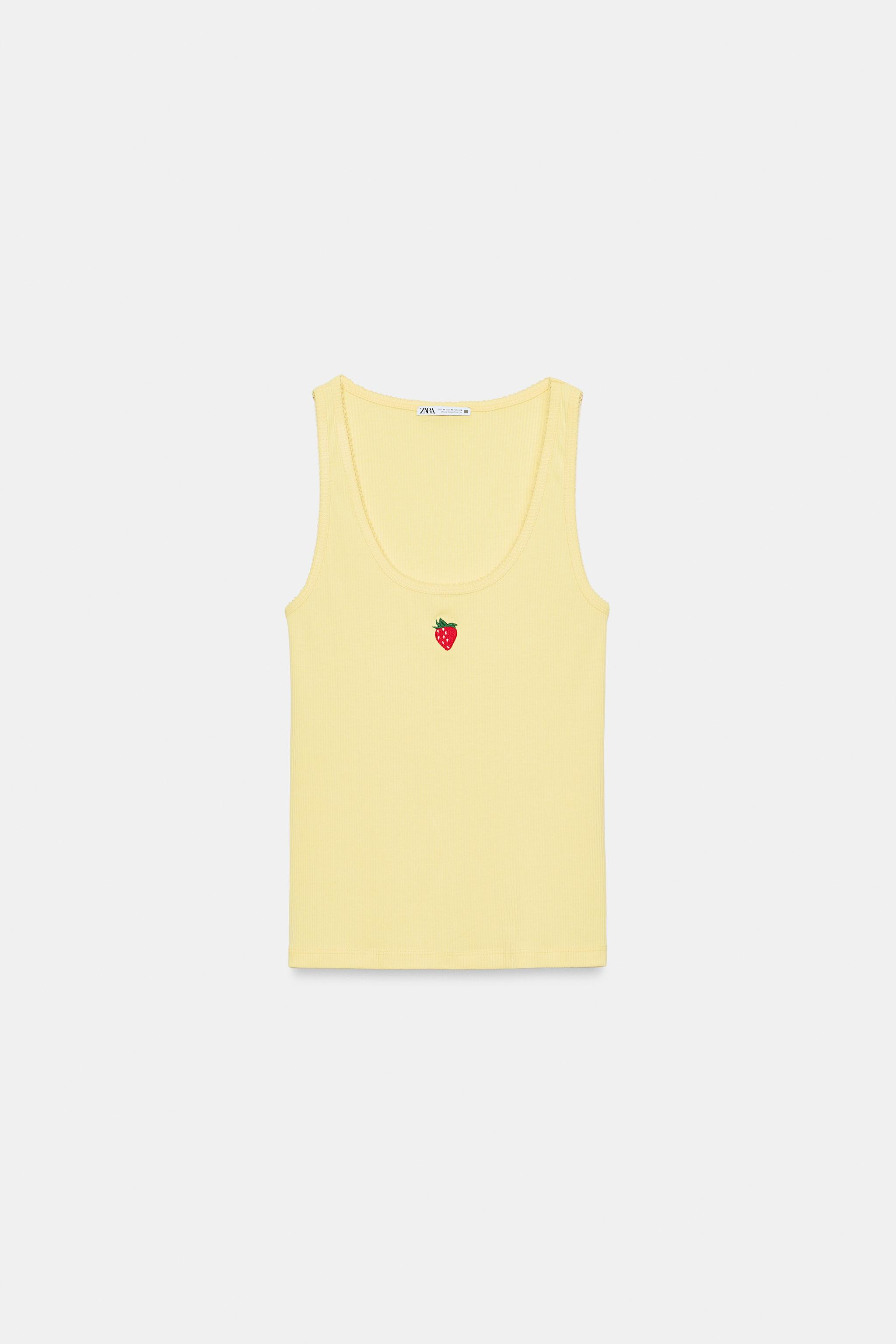 FRONT EMBROIDERED TOP | Zara UK
