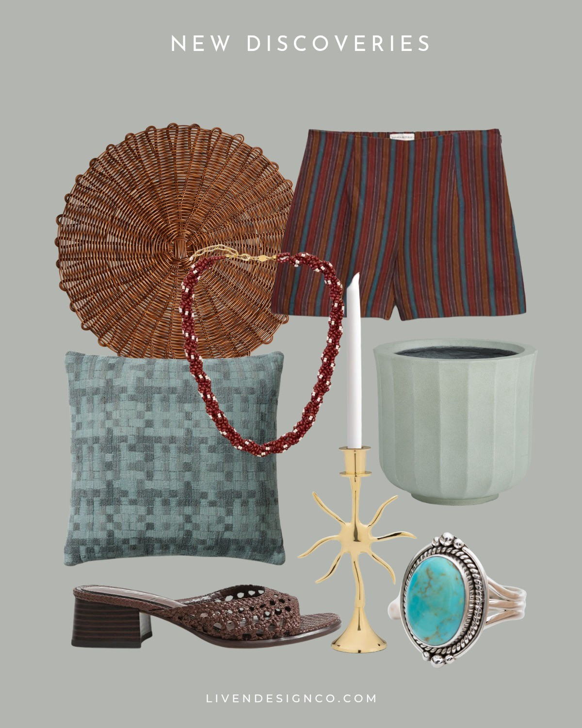 New discoveries. Style inspiration. Linen shorts. Planter pot. Woven placemats. Dining. Outdoor pillows. Turquoise ring. Candle holders. Necklace. Banana Republic. Mango

#LTKSeasonal #LTKHome #LTKSaleAlert