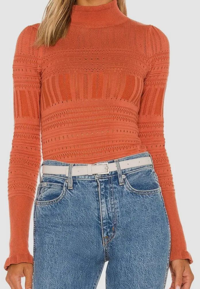 Free People Women's Orange Pointelle Me About It One Piece Bodysuit Size XL | eBay US