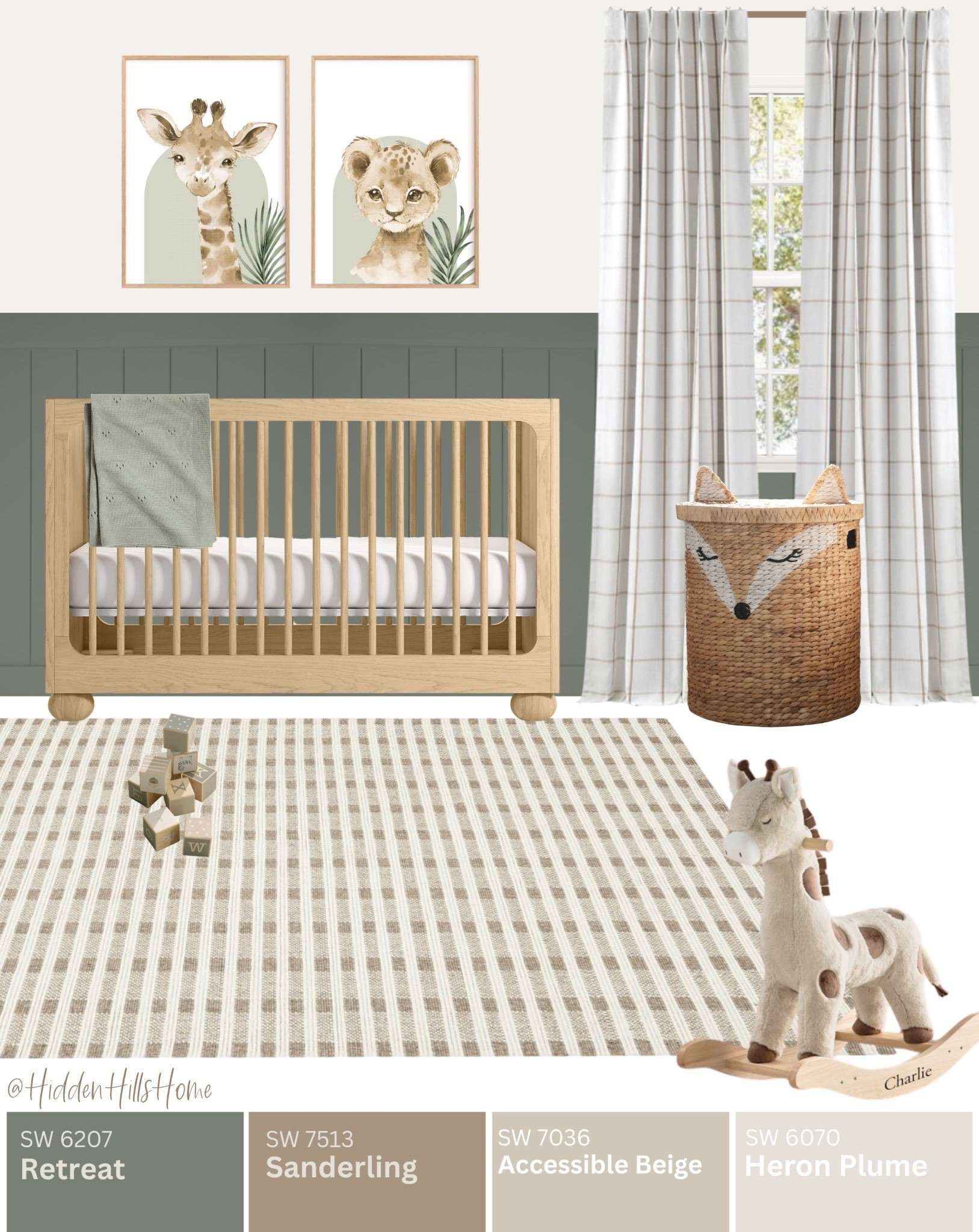Nursery design, nursery mood board, baby room, home decor ideas, nursery inspiration, giraffe, crib, nursery artwork, nursery paint colors, gender neutral nursery, baby #nursery

#LTKHome #LTKSaleAlert #LTKBaby