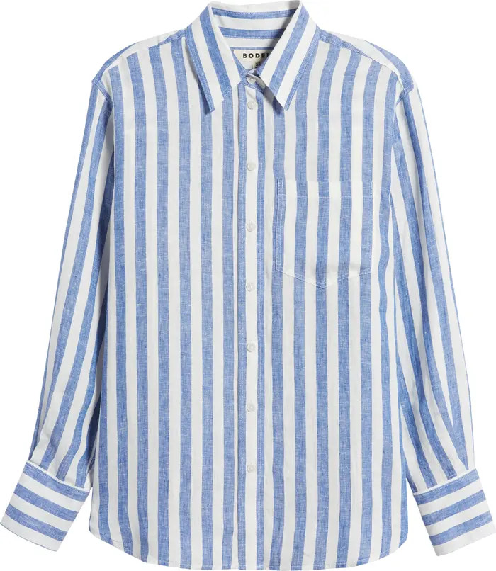 Boden Connie Stripe Linen Button-Up Shirt | Nordstrom | Nordstrom