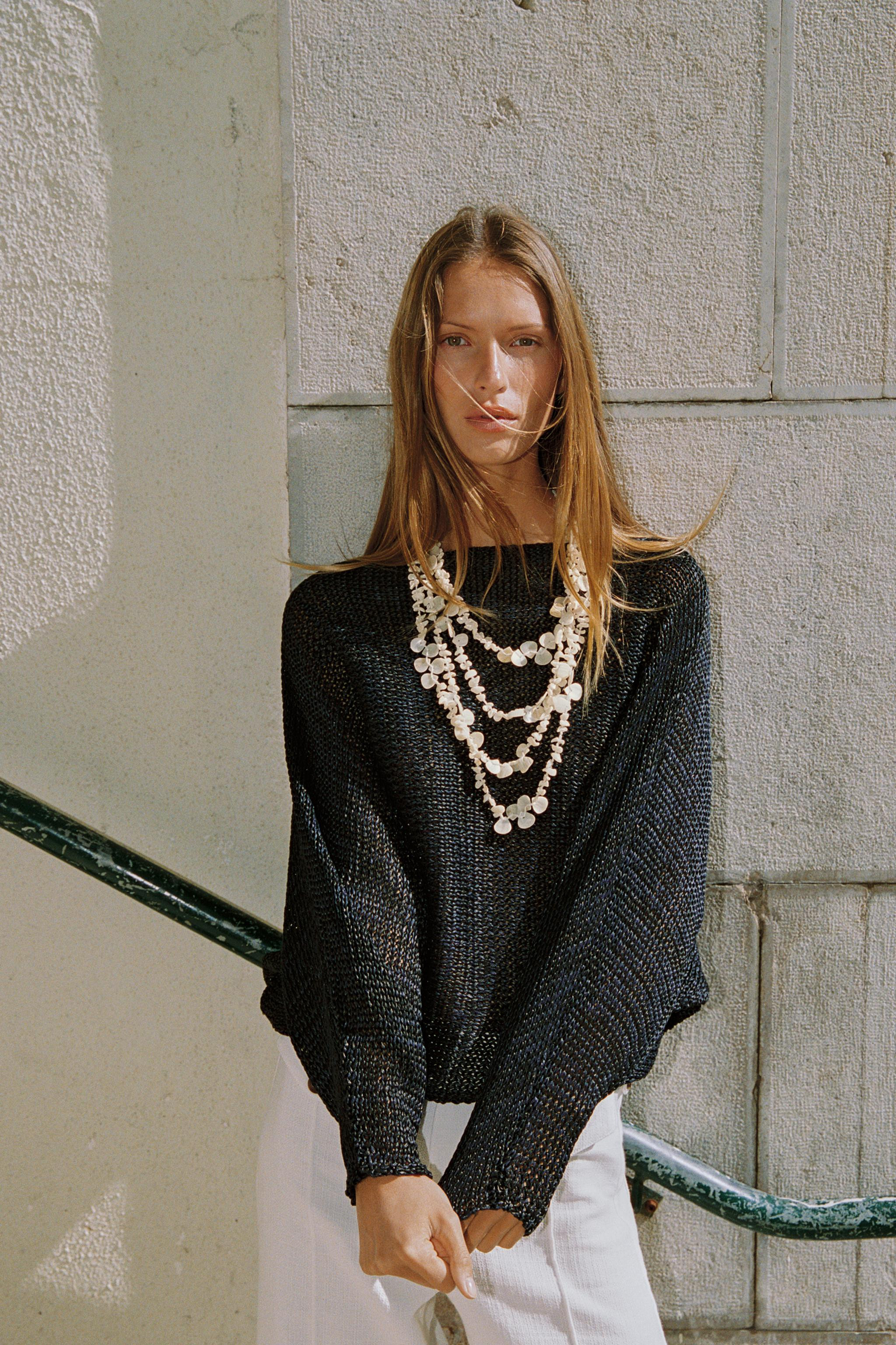 WIDE SLEEVE KNIT JUMPER | Zara US